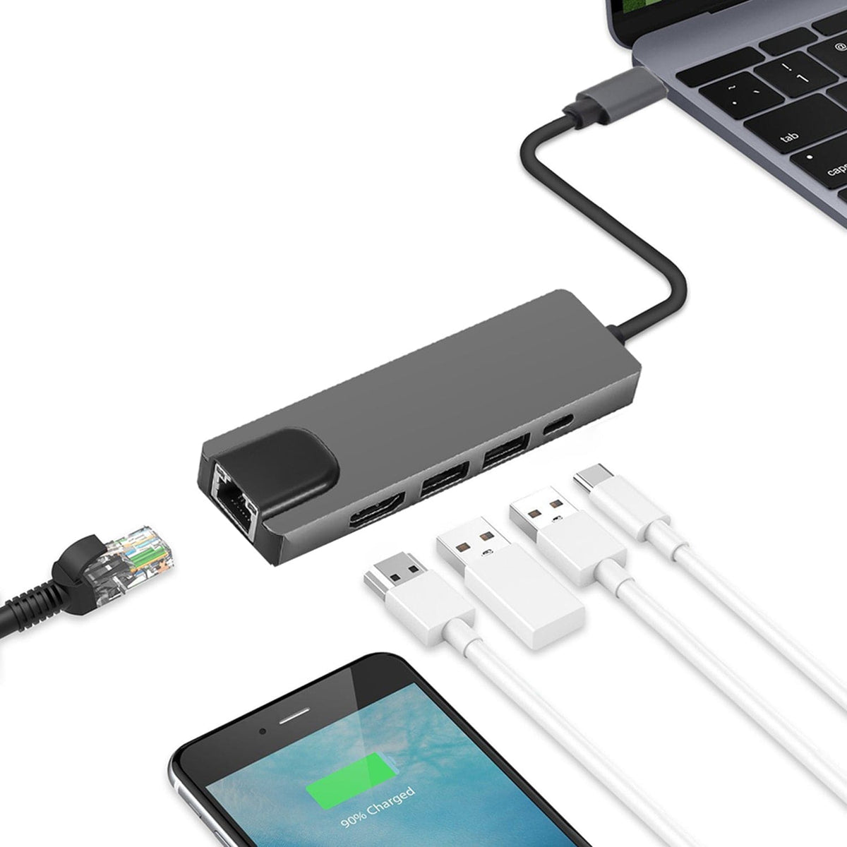 SaharaCase 5-in-1 USB-C Hub