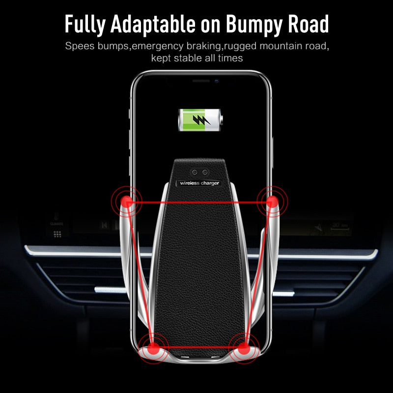Automatic-Clamping Wireless Car Charger Mount