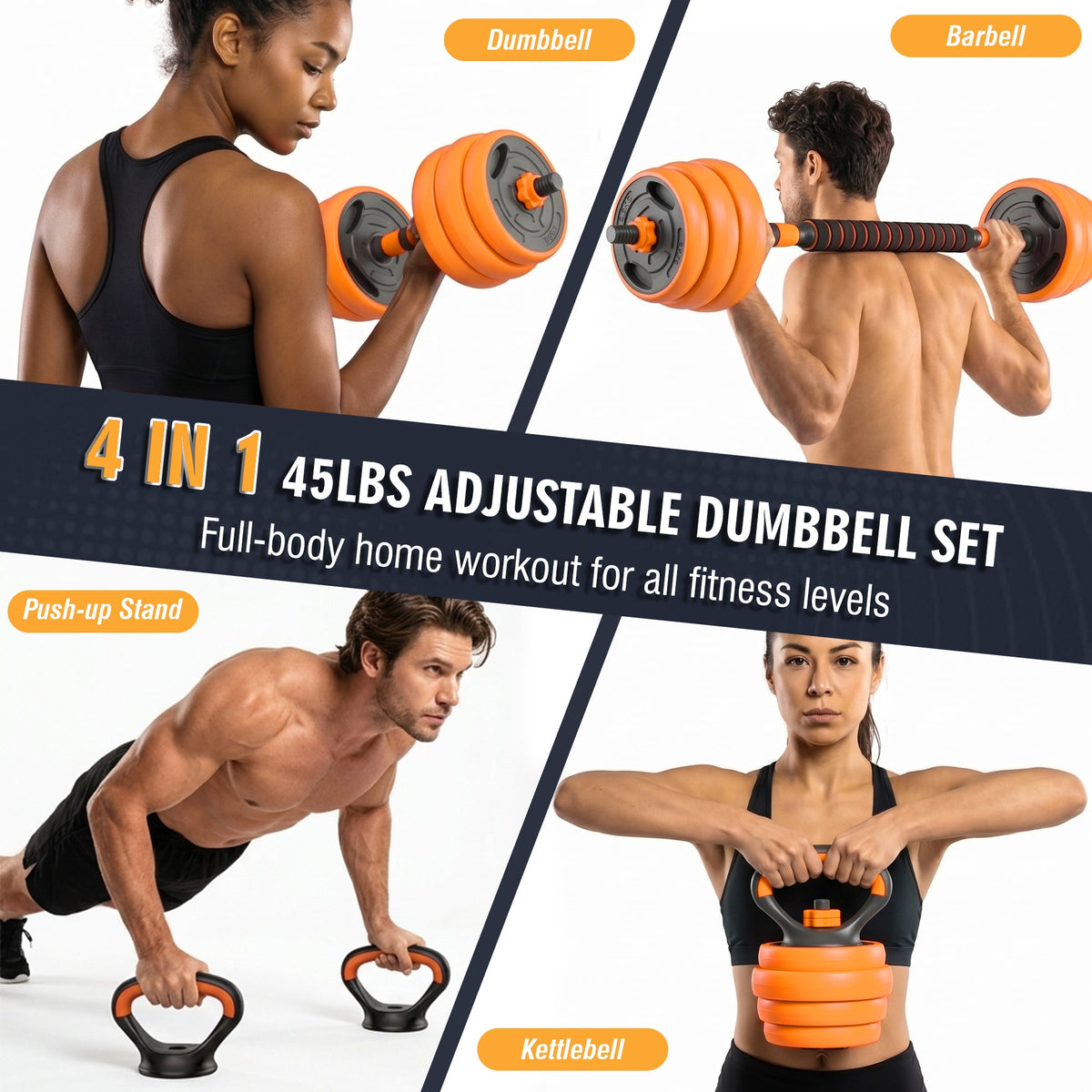 66 lb Multi-Function Adjustable Weight Set