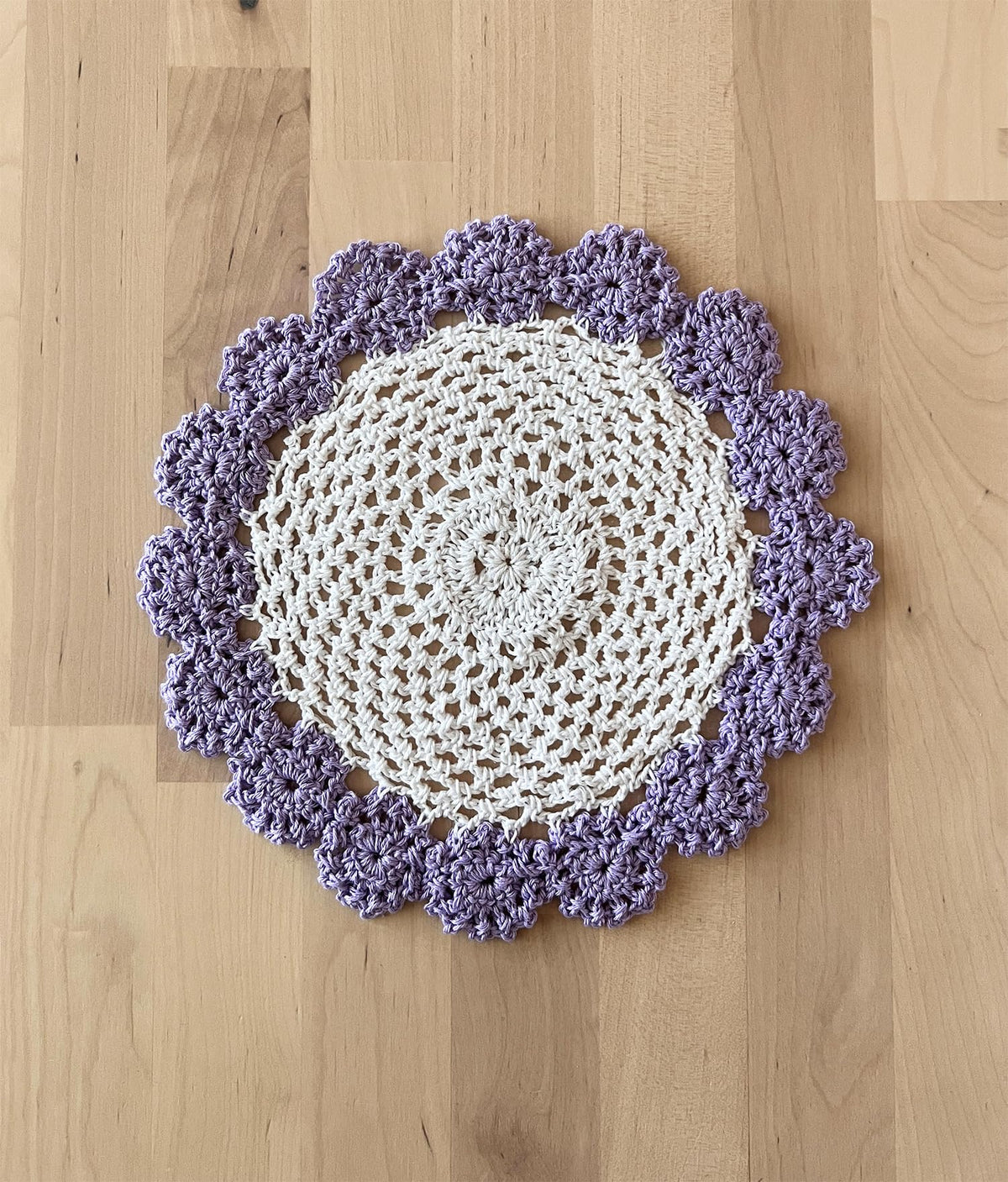Handmade Floral Crochet Doily