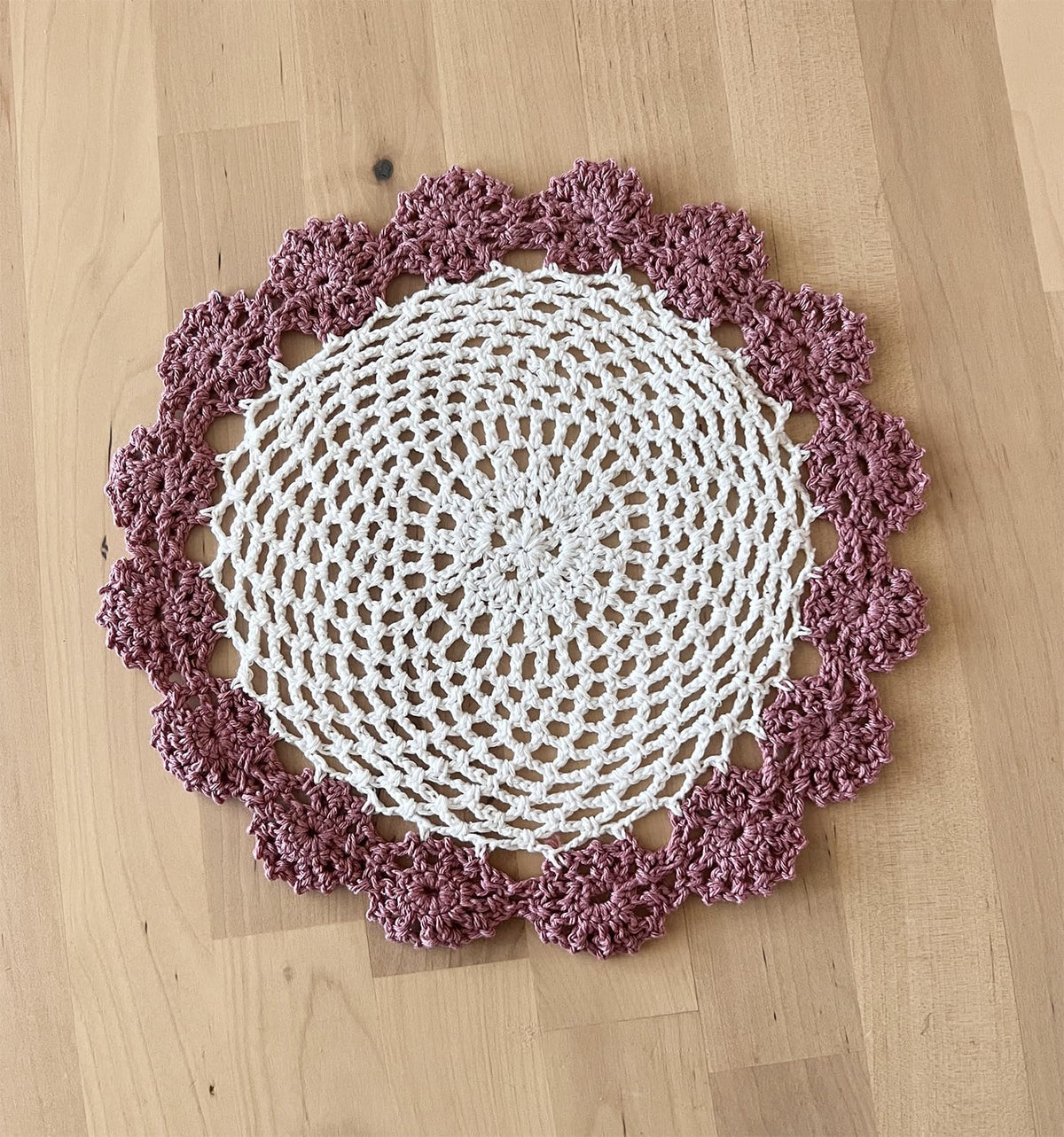 Handmade Floral Crochet Doily