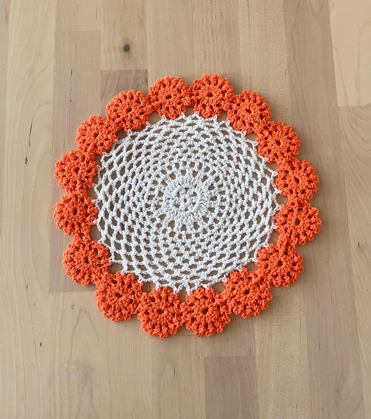 Handmade Floral Crochet Doily