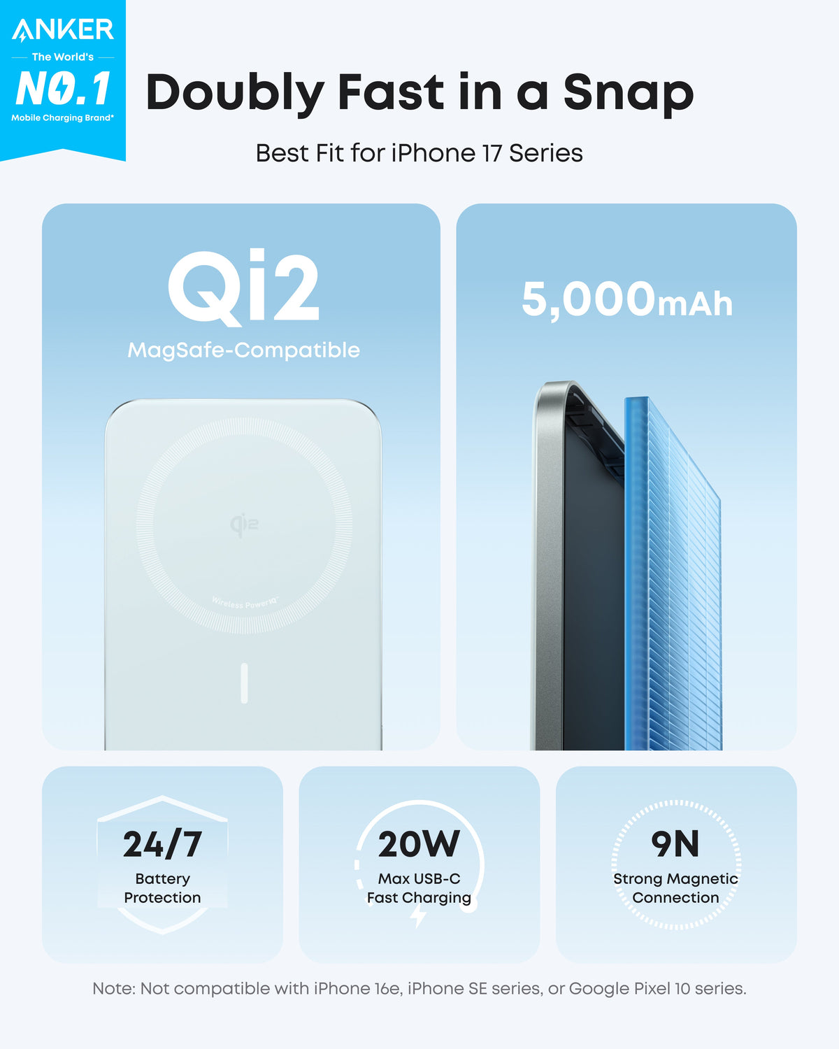 Anker Nano 5K MagGo Slim Magnetic Power Bank