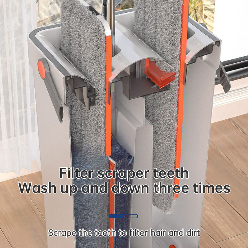 Hands-Free Flat Mop & Bucket Cleaning System