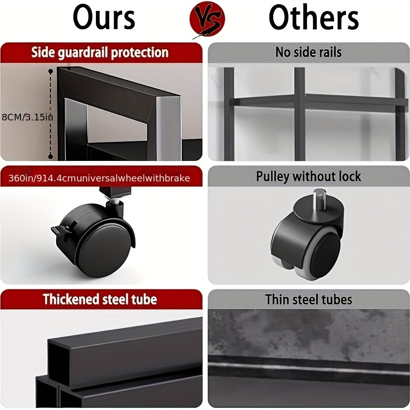 4-Tier Rolling Utility Storage Rack