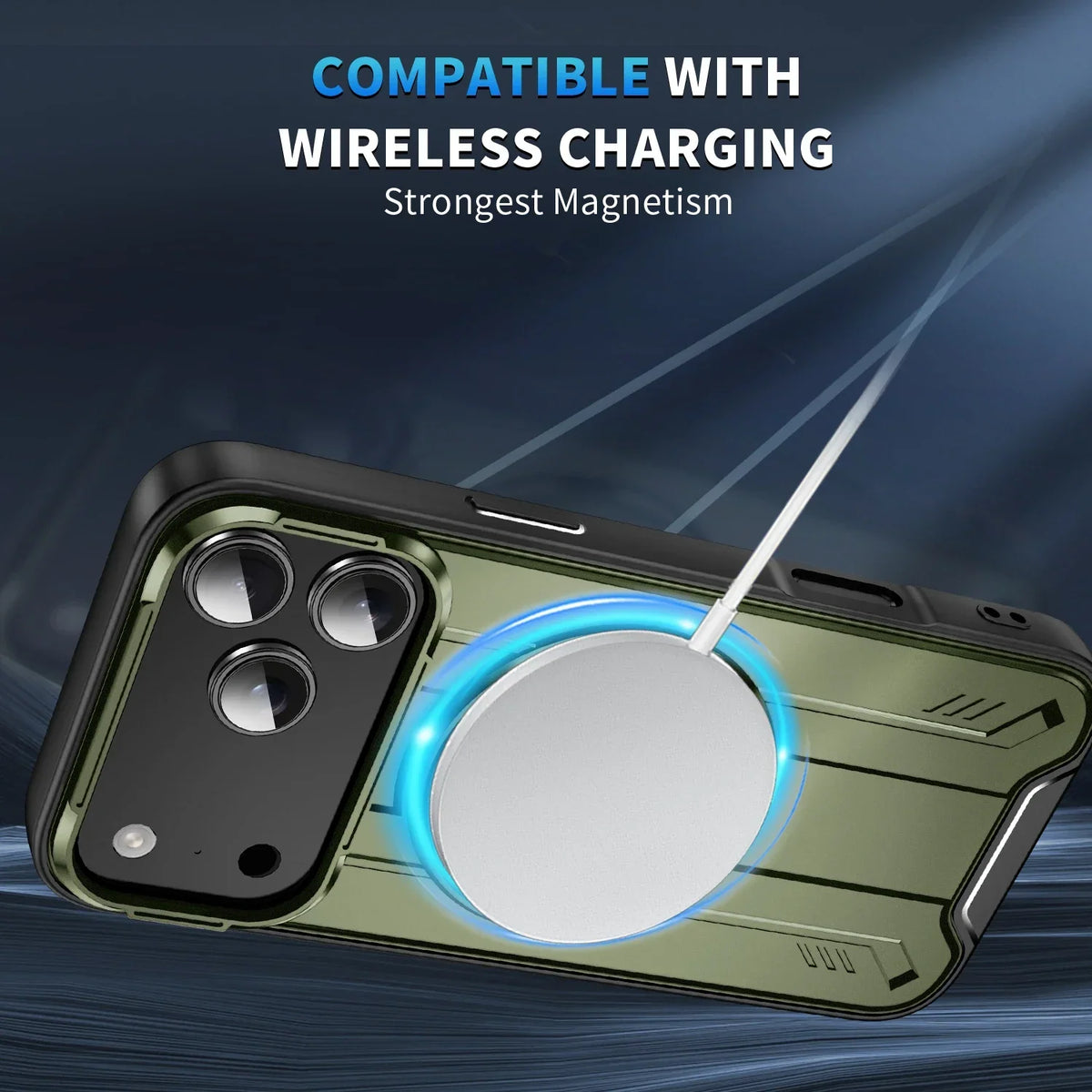 Magnetic iPhone Case with 360° Rotating Stand