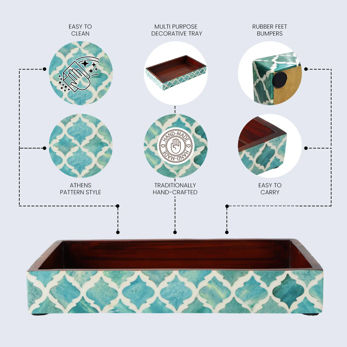 Moroccan Inlay Vanity Tray – 10 × 6 in