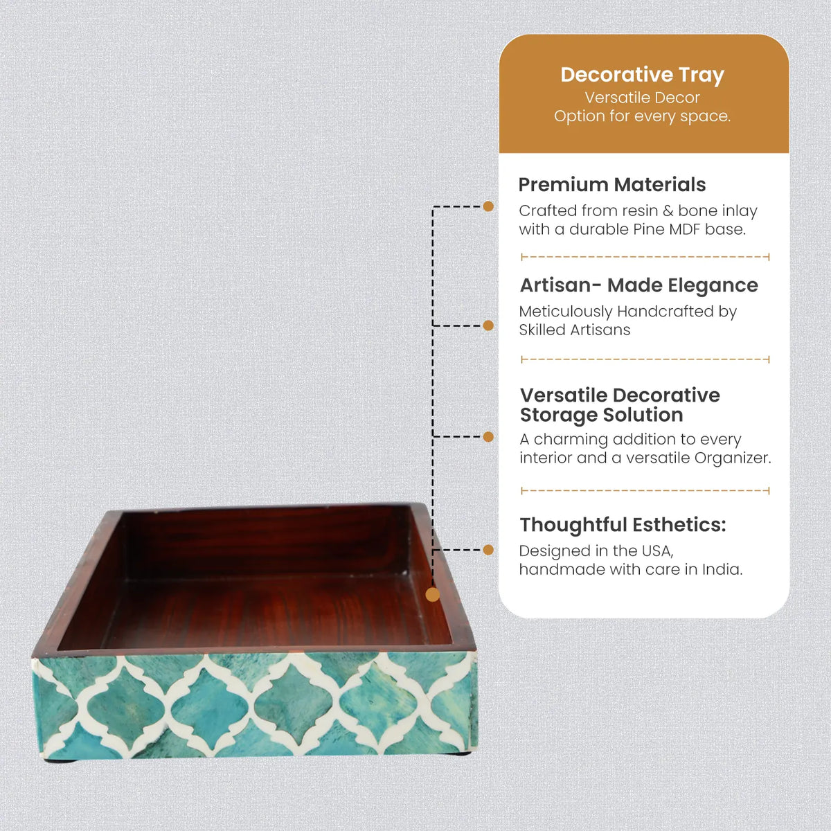 Moroccan Inlay Vanity Tray – 10 × 6 in
