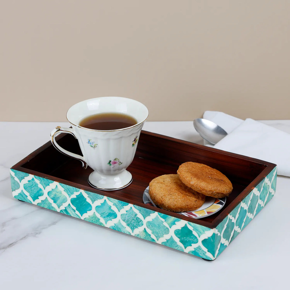 Moroccan Inlay Vanity Tray – 10 × 6 in