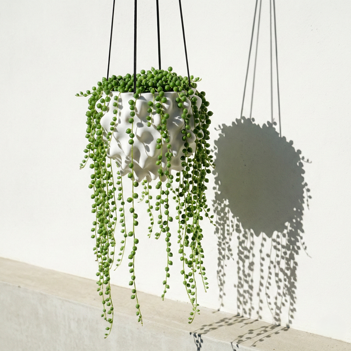 Sculptural Orb Hanging Planter