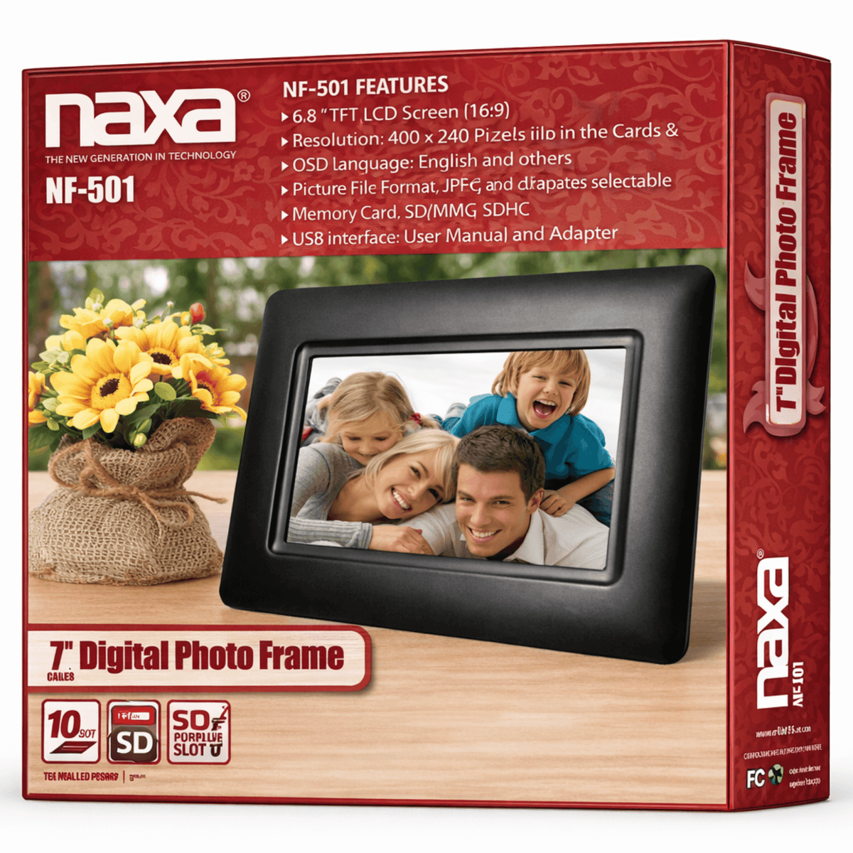Naxa 7-Inch Digital Photo Frame — Refurbished
