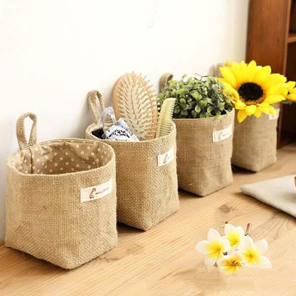 Cotton-Linen Hanging Storage Pocket
