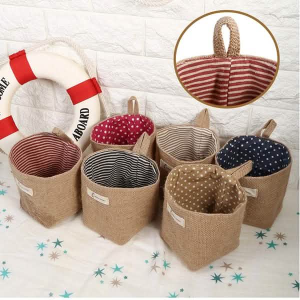 Cotton-Linen Hanging Storage Pocket