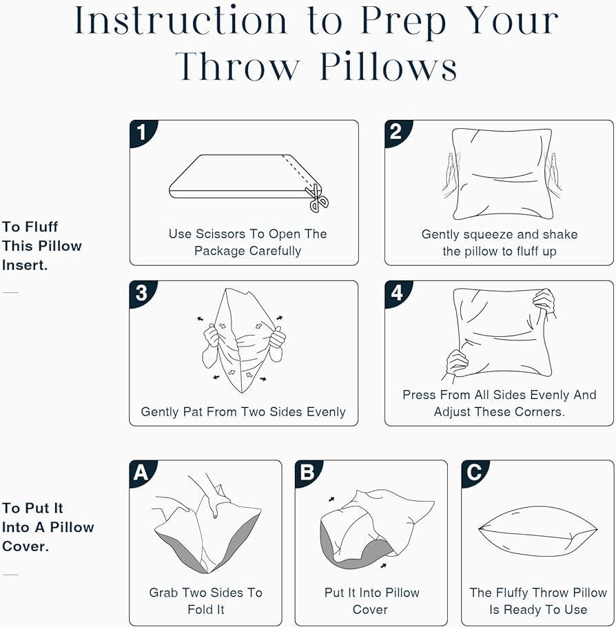 Throw Pillow Inserts – 4 Pack
