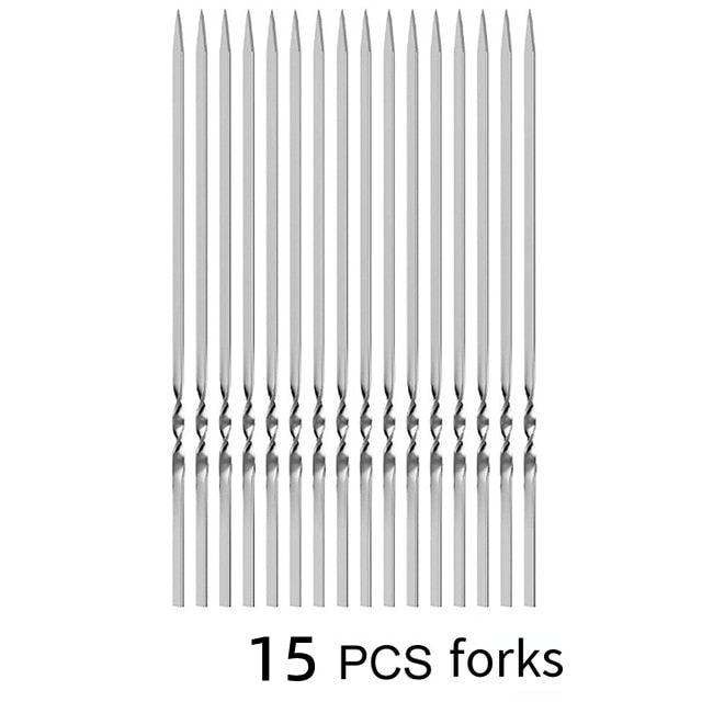 Reusable Stainless Steel BBQ Skewers