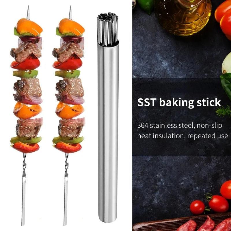Reusable Stainless Steel BBQ Skewers