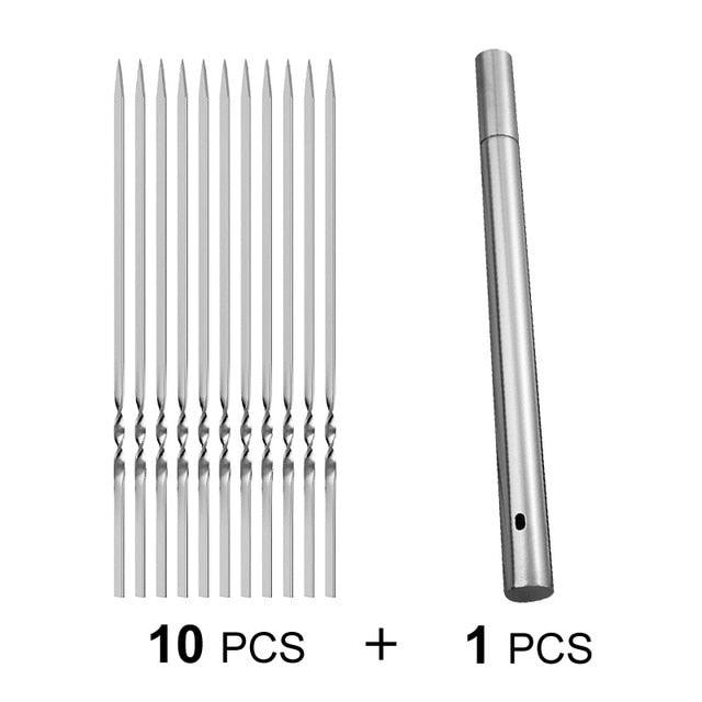 Reusable Stainless Steel BBQ Skewers