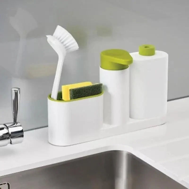 3-in-1 Sink Soap Dispenser & Sponge Organizer
