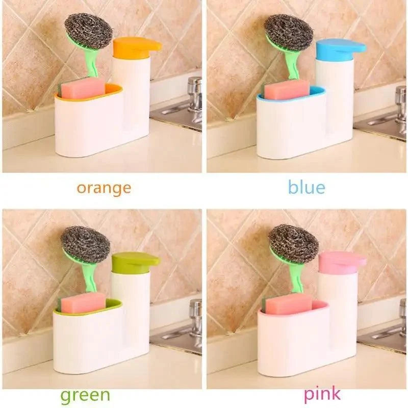 3-in-1 Sink Soap Dispenser & Sponge Organizer