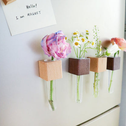 Wood Mini Vase Magnets – Set of 2