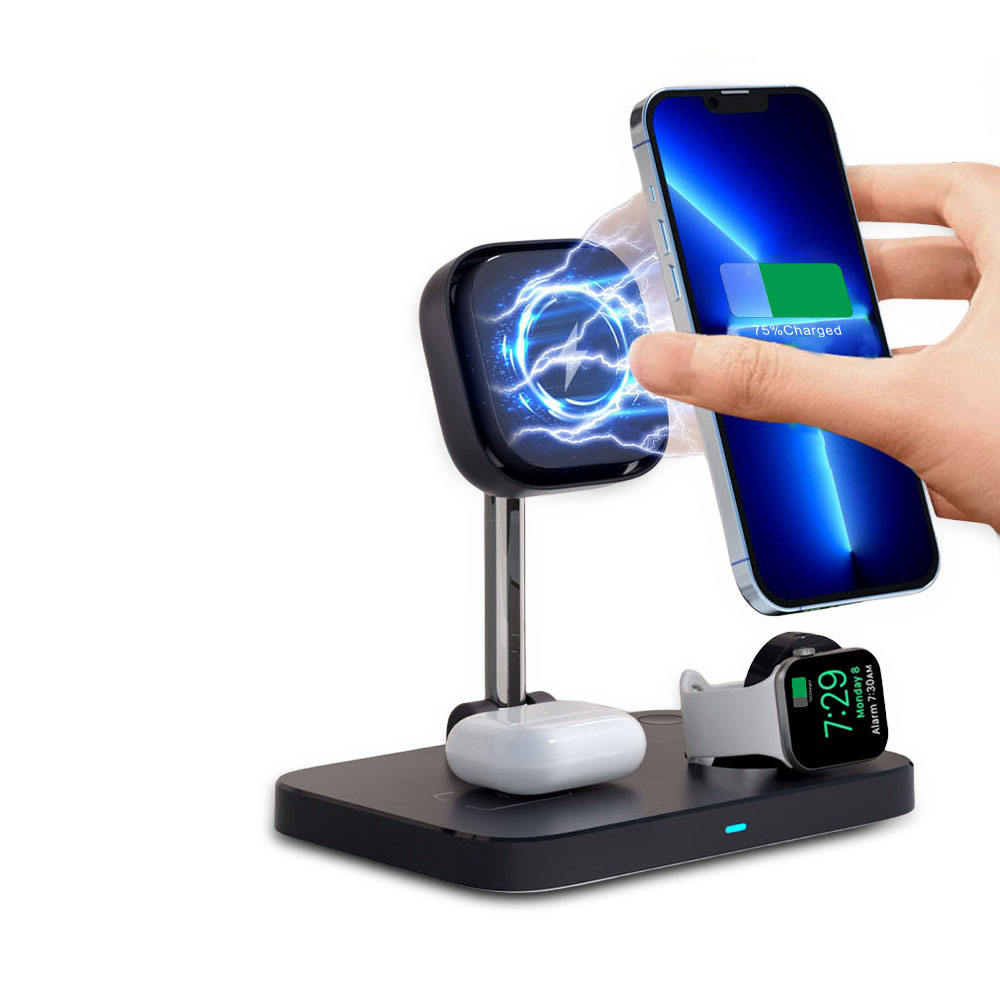 3-in-1 Magnetic Wireless Charging Stand with Cooling Fan