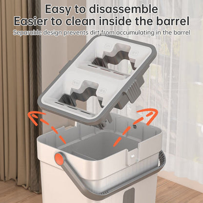 Hands-Free Flat Mop & Bucket Cleaning System