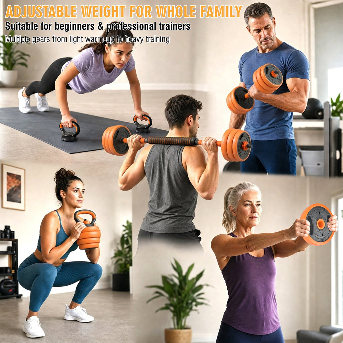 66 lb Multi-Function Adjustable Weight Set