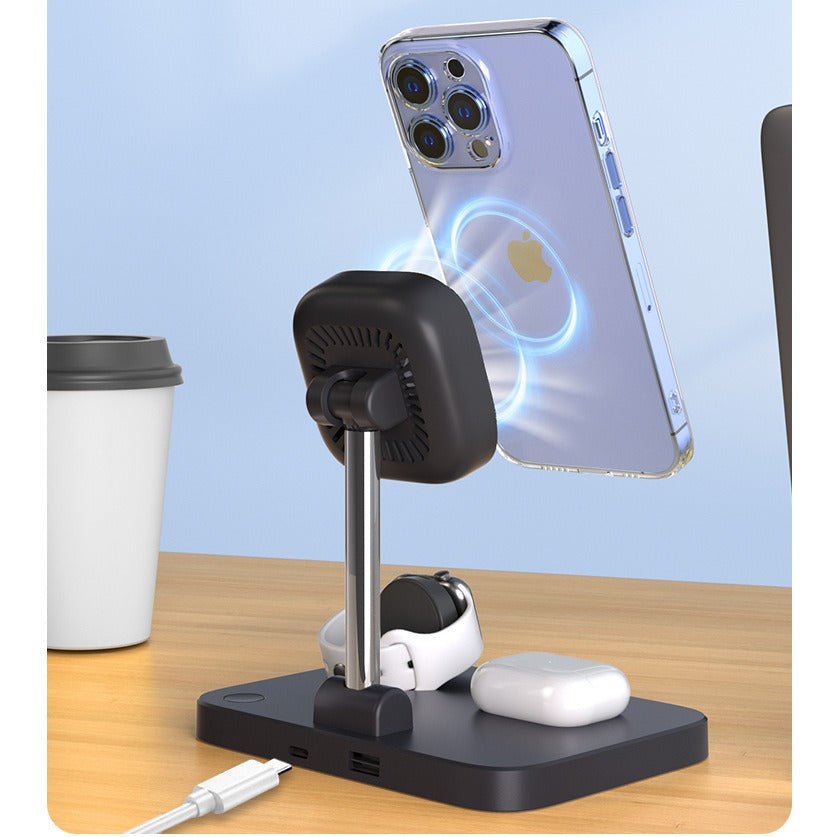 3-in-1 Magnetic Wireless Charging Stand with Cooling Fan