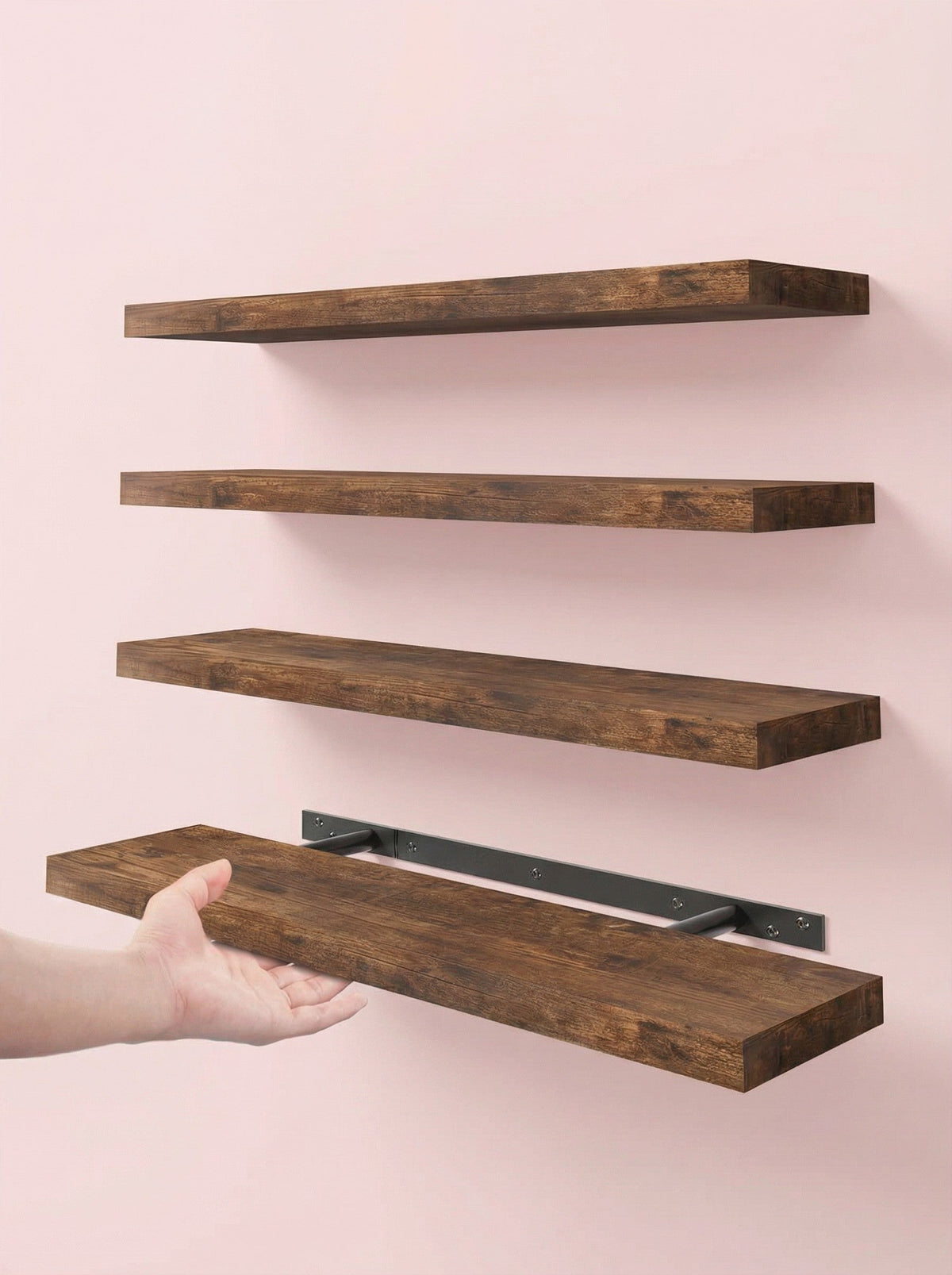 Floating Wall Shelves – Set of 4