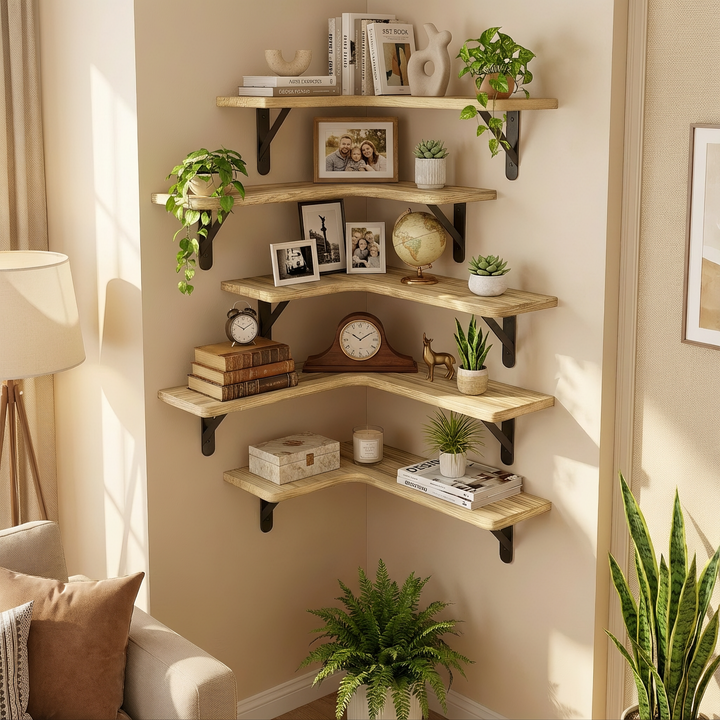 Corner Floating Shelves – Set of 5