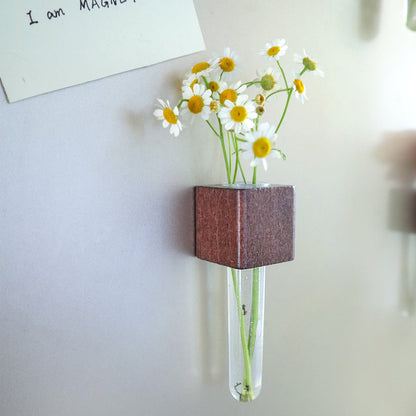 Wood Mini Vase Magnets – Set of 2