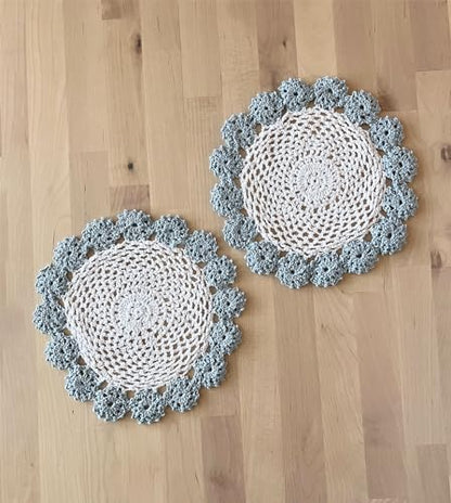 Handmade Floral Crochet Doily