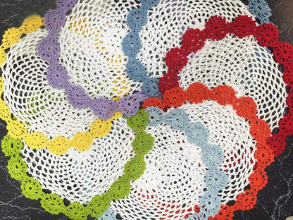Handmade Floral Crochet Doily