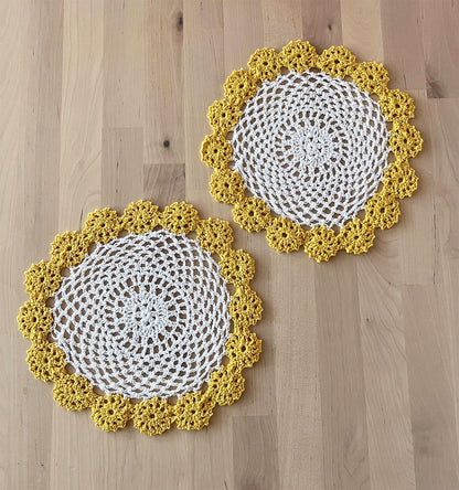 Handmade Floral Crochet Doily