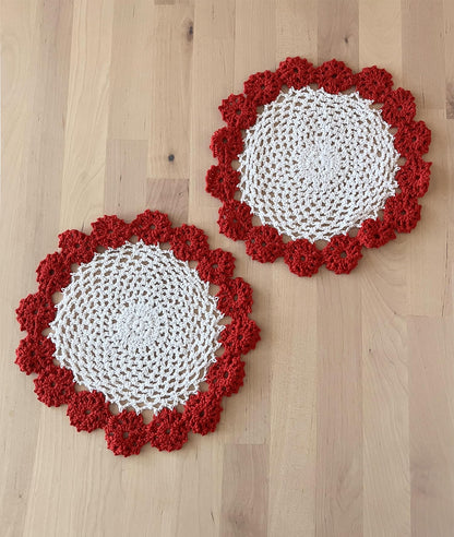 Handmade Floral Crochet Doily