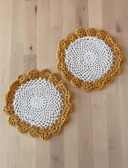 Handmade Floral Crochet Doily