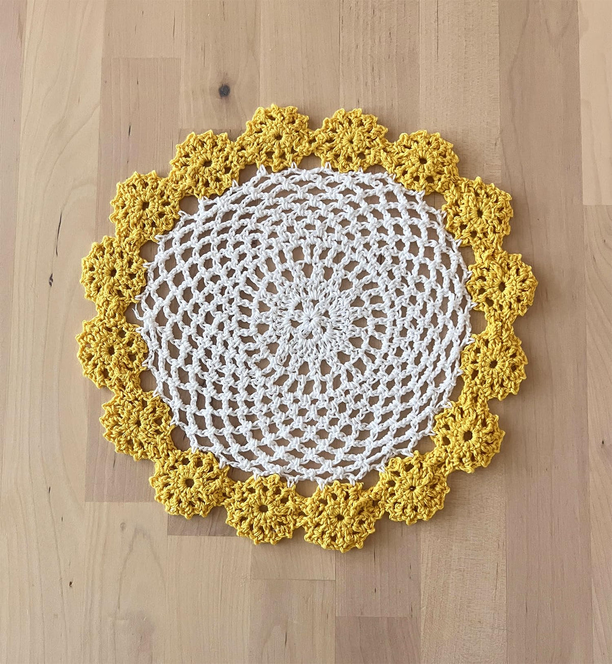 Handmade Floral Crochet Doily