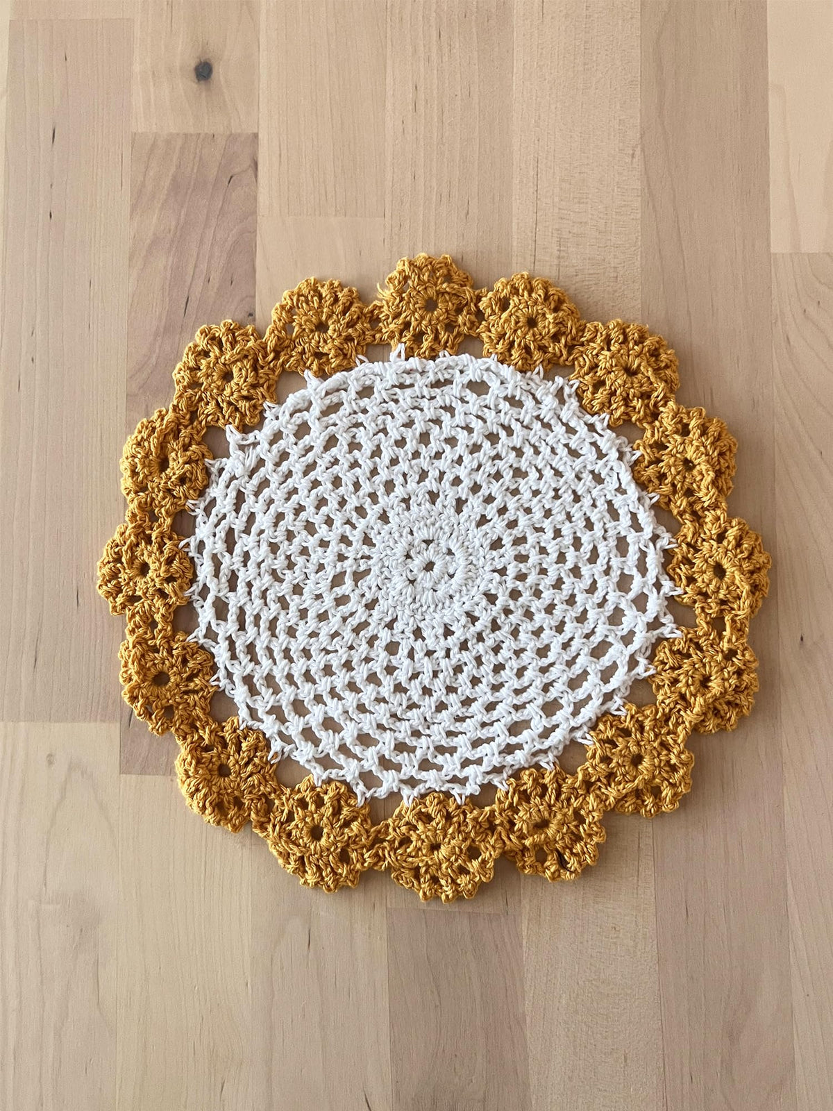 Handmade Floral Crochet Doily