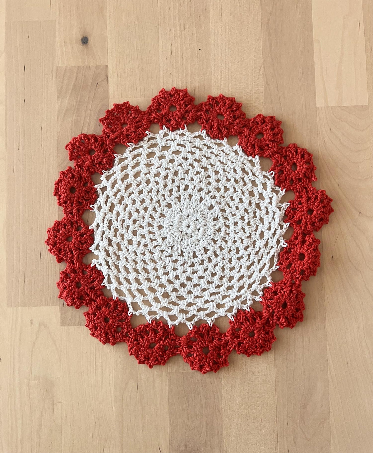 Handmade Floral Crochet Doily