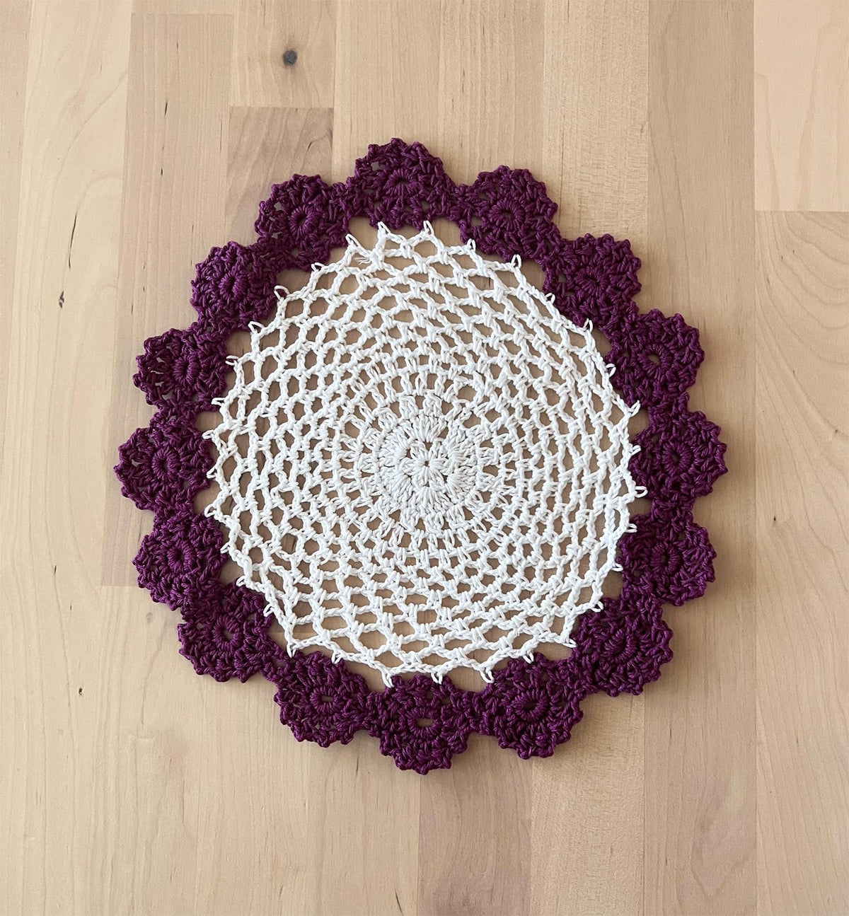 Handmade Floral Crochet Doily