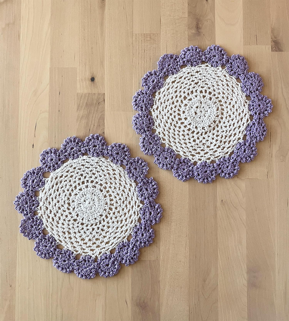 Handmade Floral Crochet Doily