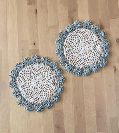 Handmade Floral Crochet Doily