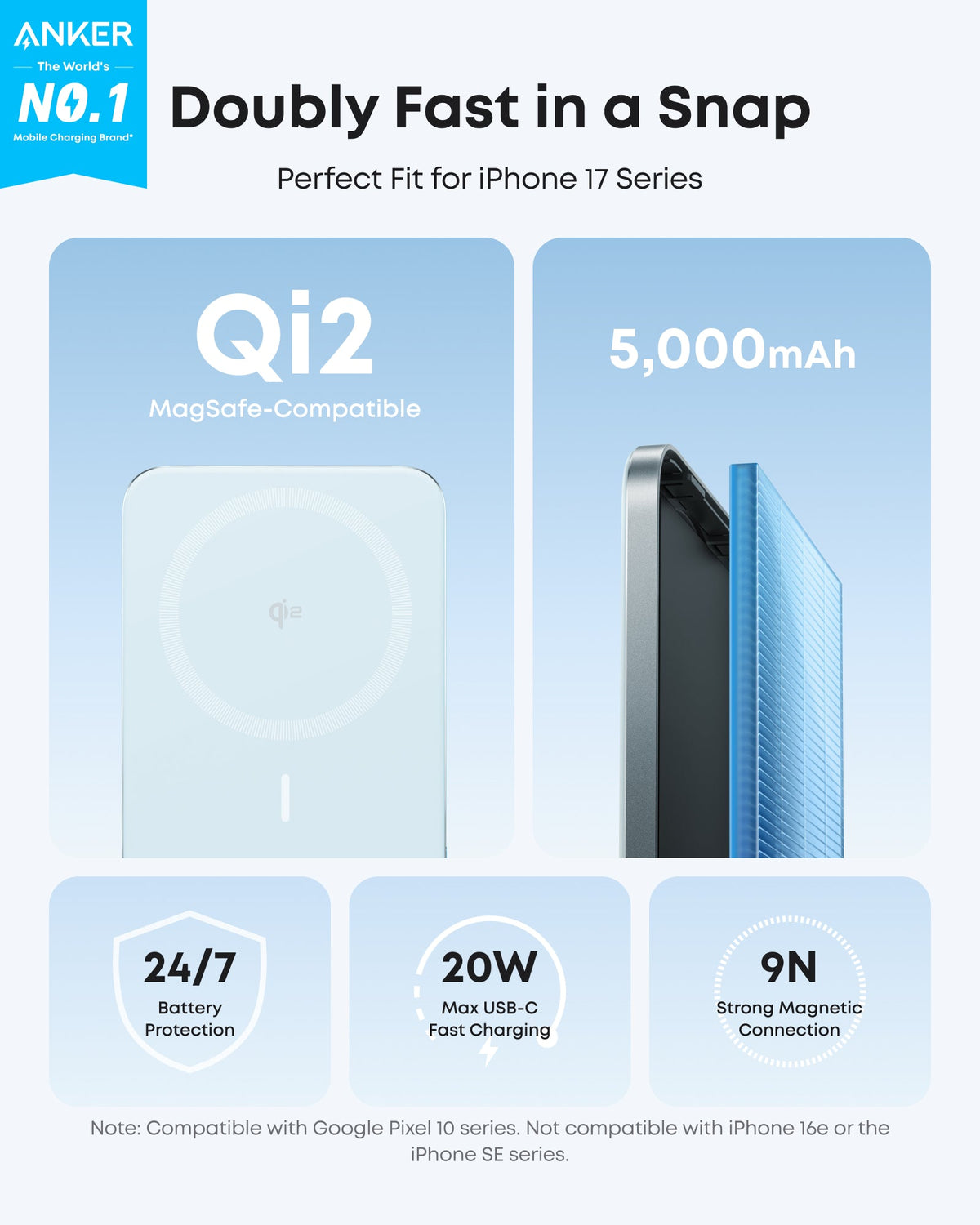 Anker Nano 5K MagGo Slim Magnetic Power Bank