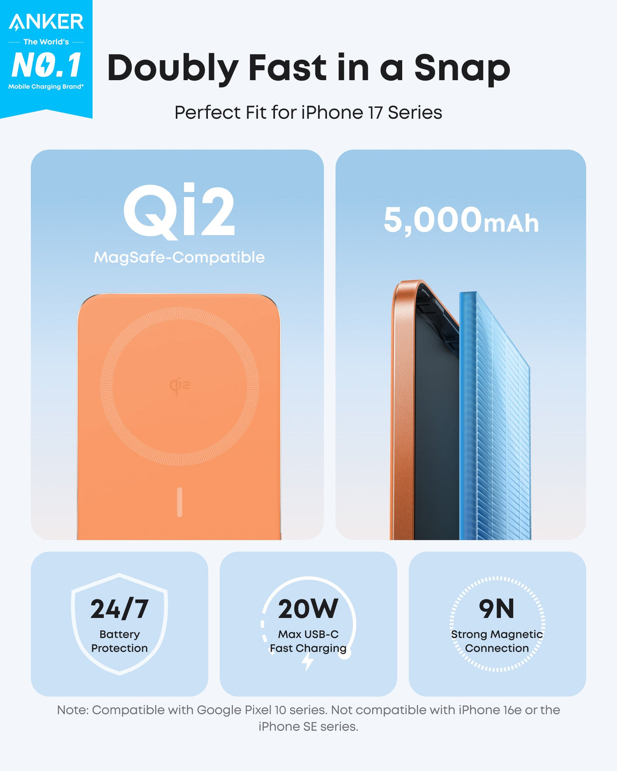 Anker Nano 5K MagGo Slim Magnetic Power Bank