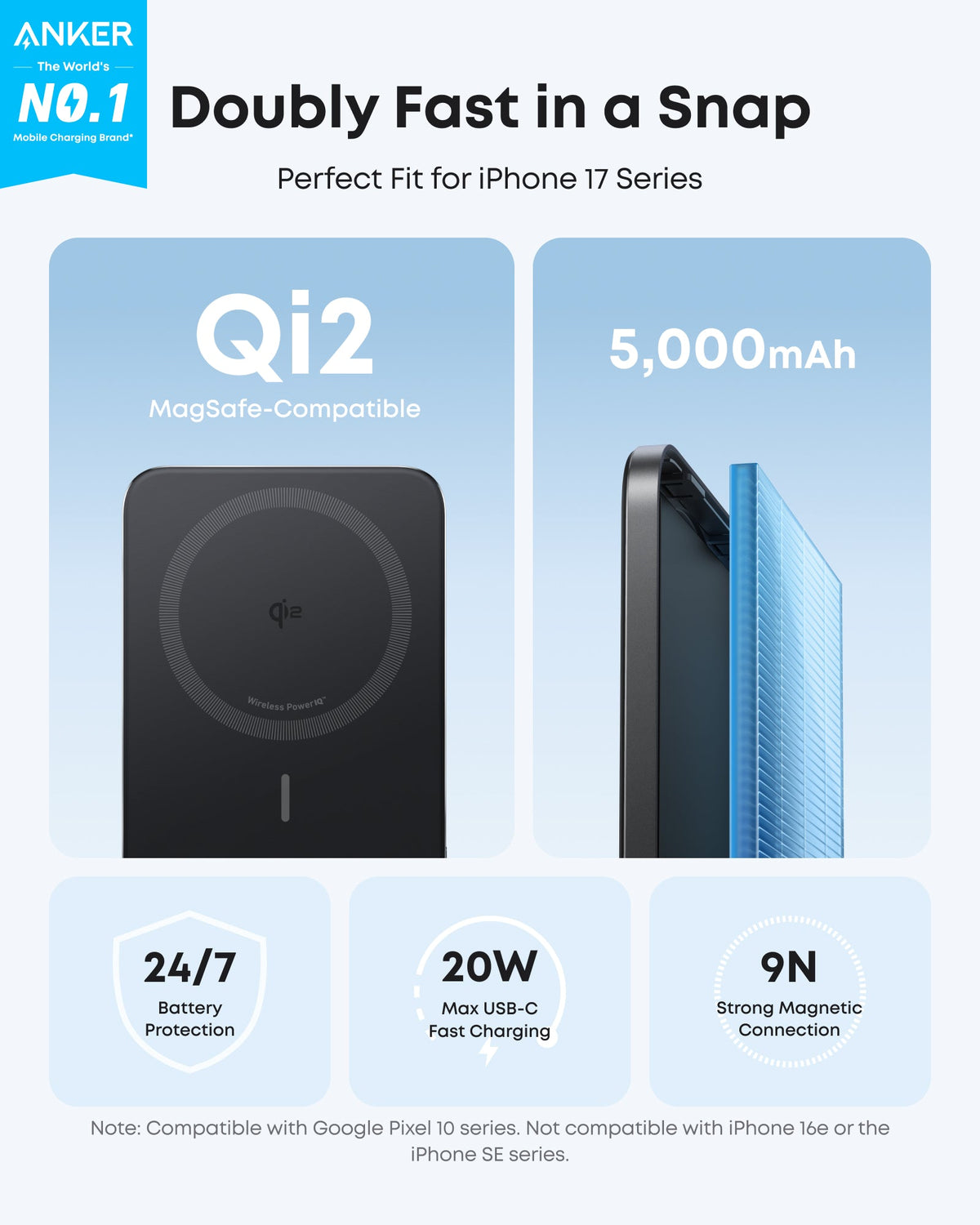 Anker Nano 5K MagGo Slim Magnetic Power Bank