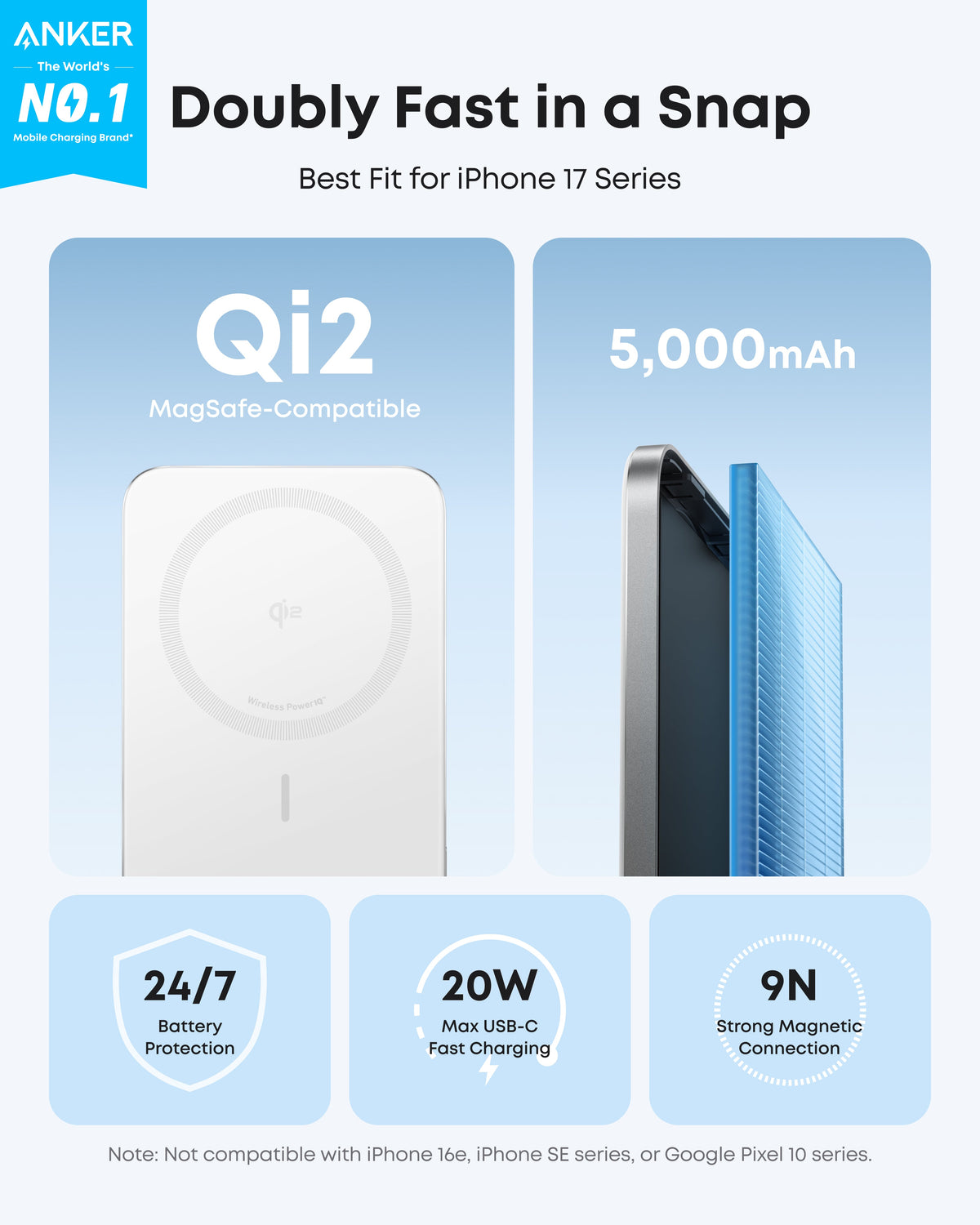 Anker Nano 5K MagGo Slim Magnetic Power Bank