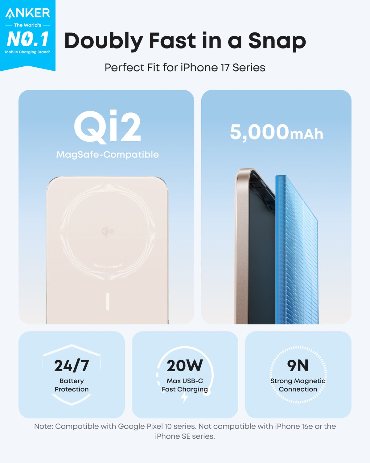 Anker Nano 5K MagGo Slim Magnetic Power Bank