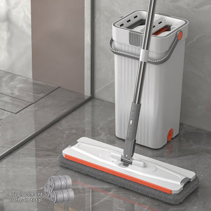 Hands-Free Flat Mop & Bucket Cleaning System