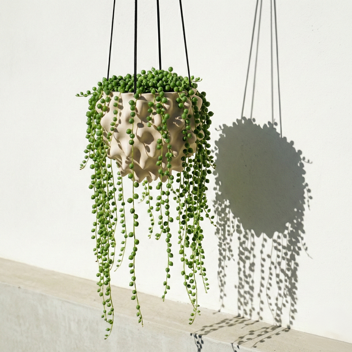 Sculptural Orb Hanging Planter