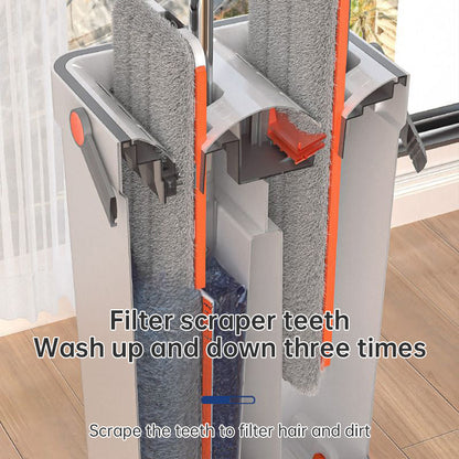 Hands-Free Flat Mop & Bucket Cleaning System